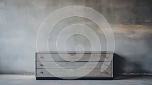Minimalist Concrete Dresser Furniture In Tonalist Style