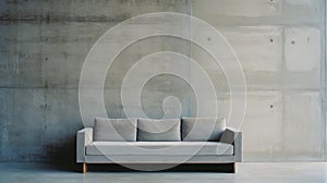 Minimalist Concrete Sofa In Japanese Contemporary Style