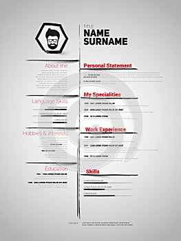 Minimalist CV, resume template