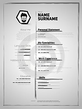 Minimalist CV, resume template