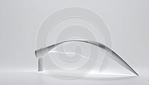 Minimalist 3D Render of a Flowing White Shape