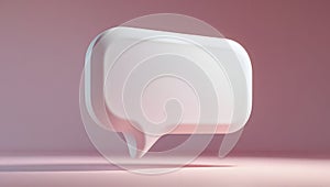 Abstract Speech Bubble on Pink Background