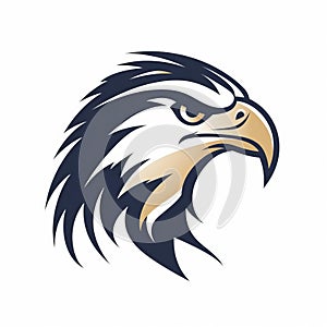 Minimalist 2d Vector Icon Of Eagle Looking Downward photo