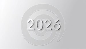 Minimalist 3D 2026 Year Concept