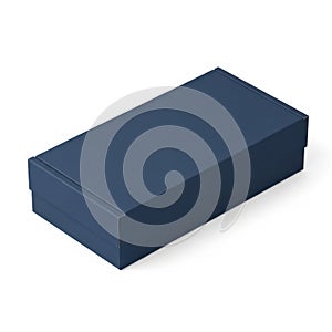 Minimalist dark blue rectangular box