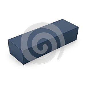 Minimalist dark blue rectangular box