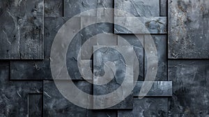 Minimalist Dark Grey Geometric Texture Background with Framed Rectangle Design photo