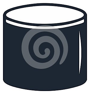 Minimalist database icon representing data storage and server technology