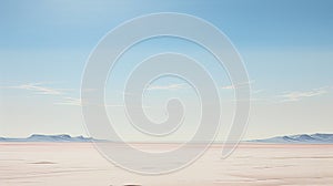 Minimalist Desert Horizon: Soft Pastel Landscapes And Calm Seas