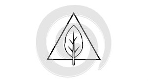 Minimalist design featuring a simple, outlined