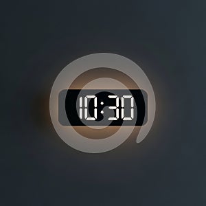 Minimalist design highlights the time with clarity and simplicity