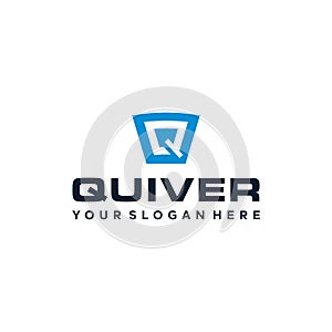 minimalist design initial Q QUIVER logo design