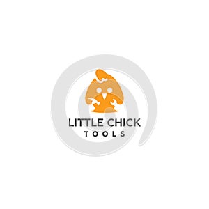 Minimalist design Little Chick Tools logo design