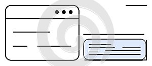 Minimalist Design of a Web Interface with Chat Feature and Text Elements