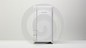 minimalist desktop computer white background