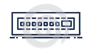 Minimalist Digital Keyboard Interface Icon for Tech and UI UX Design, vector design Generative AI