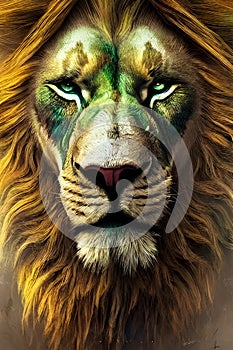Roaring Spirit: Digital Lion Artwork Compilation photo