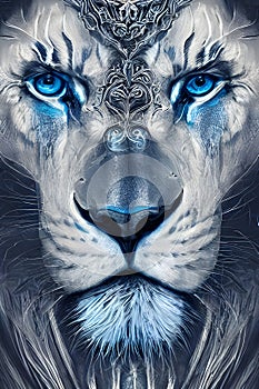 Lionheart Valor: Digital Lion Art Collection photo