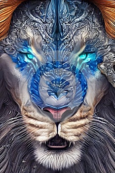 Lion Ascendancy: Digital Lion Art Collection photo