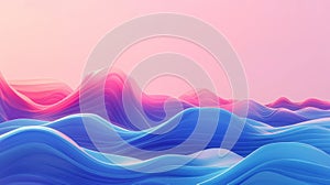 Minimalist digital wave illustration with binary code ripples. Representing impact on digital landscape, innovation, future