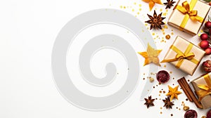 Minimalist Diwali Gift Decoration On White Background