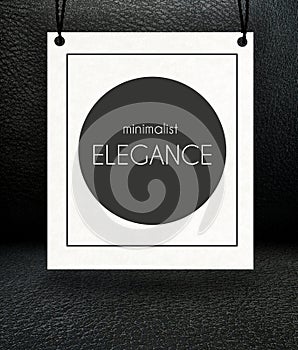 Minimalist elegance paper poster concept