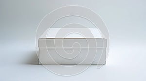 Minimalist Elegance: Pristine White Box in Monochromatic Setting