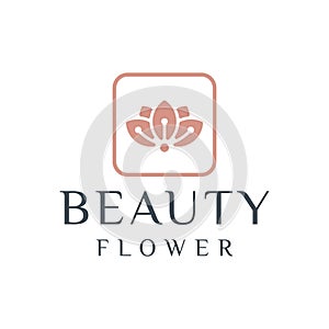 Minimalist elegant flower leaf beauty, cosmetics, yoga and spa logo design inspiration. logo design, and business card