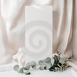 Minimalist Elegant Wedding Program Mockup