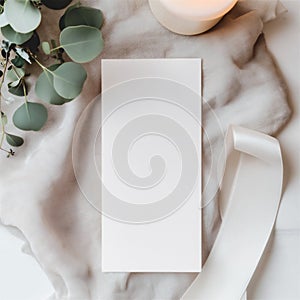 Minimalist Elegant Wedding Program Mockup