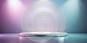 Empty Studio Gradient Background and Display Product