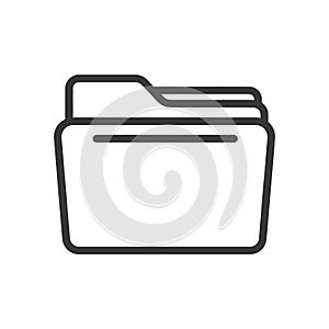 Stylish Folder Icon: Data Organization and Storage Symbol