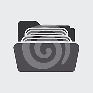 Minimalist Folder Icon for Data and Documents