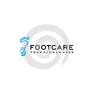 minimalist FOOTCARE trotters toes logo design