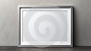 Minimalist Frame Grabber Mockup With Grey Frame On Gunmetal Background