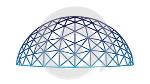 Minimalist Geodesic Dome, Elegant Geometric Structure, vector design Generative AI