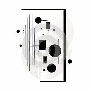 Minimalist Geometric Abstract Design: Suprematism Mirror Illustration