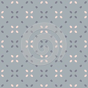 Minimalist geometric floral pattern. Vector abstract simple seamless background. Abstract repeated texture
