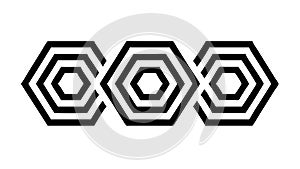 Minimalist geometric hexagonal pattern, clean structure, vector design Generative AI