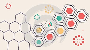 Minimalist Geometric Hexagonal Pattern, Clean and Structured, Ideal for Tech Backgrounds, vector design Generative AI