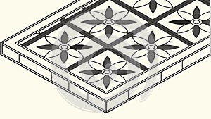 Minimalist geometric tile pattern, modern decorative art and design. vector design Generative AI