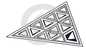 Minimalist Geometric Triangle Pattern Vector: Clean Lines Modern Look, vector design Generative AI