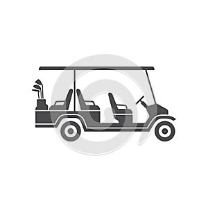 Minimalist golf cart illustration
