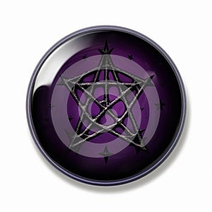 Minimalist Gothic Pentacles Glass