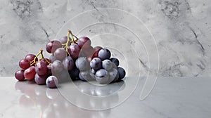 Minimalist Grape Arrangement On Polished Concrete