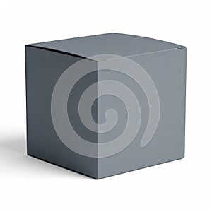 Minimalist gray cube rendering