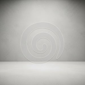 A minimalist gray gradient background with a smooth texture. The surface is empty,