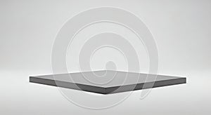 Minimalist Gray Podium on White Background