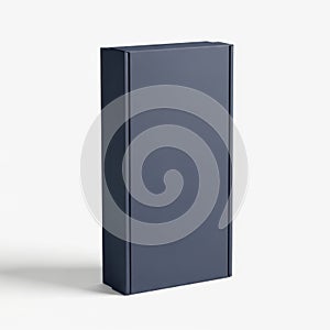 Minimalist gray rectangular box standing alone