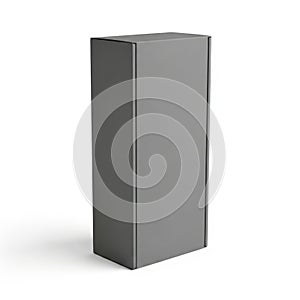 Minimalist gray rectangular box on surface
